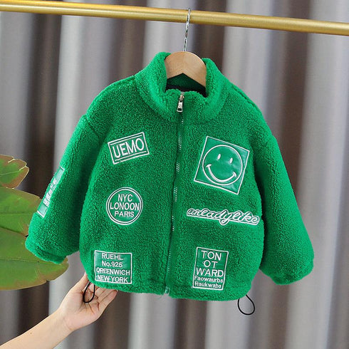 Winter boys thick warm long sleeve coat